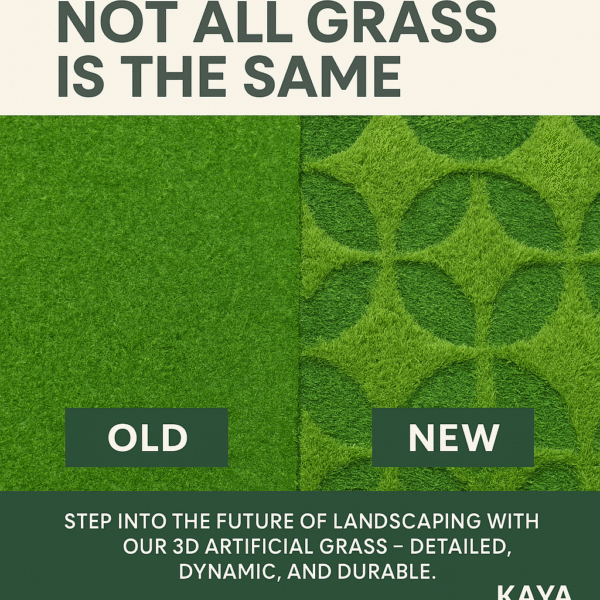 Exclusive 3D Pattern Artificial Grass Carpet | Kaya Interiors & Sports”
